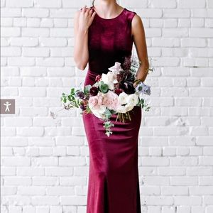 Revelry velvet dress in Terracotta. “Cleo” style